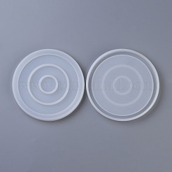Diyラウンドコースターシリコンモールド  レジン型  UVレジン用  エポキシ樹脂ジュエリー作り  ホワイト  120x11mm  内径：110mm&nbsp;DIY-P010-28