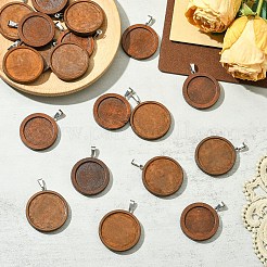 10Pcs Wooden Pendant Cabochon Settings&nbsp;FIND-YW0009-32A