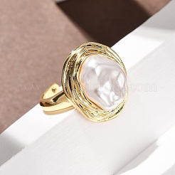 Brass Cuff Open Rings&nbsp;RJEW-F204-08G