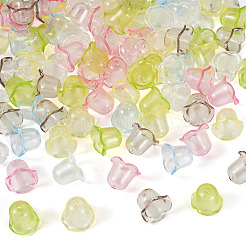 120Pcs 6 Colors Transparent Acrylic Bead Caps&nbsp;TACR-TA0001-75