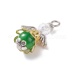鉄と合金のパーツと  アクリルビーズ  天使  ミックスカラー  28.5x15.5x11.5mm  穴：4x2.5mm  7個/セット&nbsp;PALLOY-JF01465