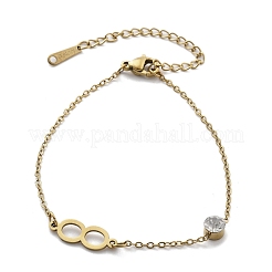 201 Stainless Steel Cable Chain Bracelets&nbsp;BJEW-H205-01C-G