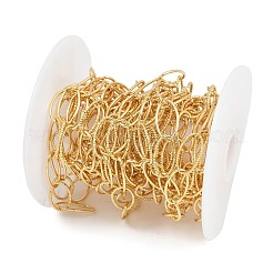 Brass Textured Oval Link Chains&nbsp;CHC-L054-08G