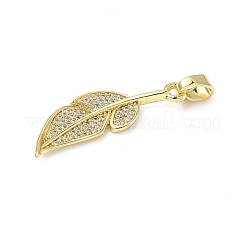 Brass Micro Pave Cubic Zirconia Pendants&nbsp;ZIRC-I356-33G