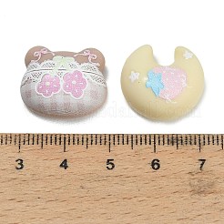 不透明樹脂製クッションカボション  混合図形  ミックスカラー  16~20x17~21.5x9.5~10mm&nbsp;RESI-C074-02