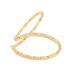 Ion Plating(IP) 304 Stainless Steel Open Cuff Ring for Women&nbsp;RJEW-C097-02G