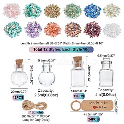 Mixed Stone Chip Beads DIY Wishing Bottle Making Kits&nbsp;DIY-PH0005-69