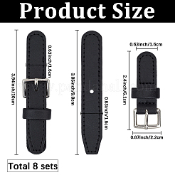 8 Pairs PU Leather Toggle Buckles&nbsp;DIY-GF0012-96B
