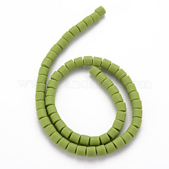 樹脂粘土ビーズ連売り  コラム  黄緑  5~7x6mm  穴：1.5~2mm  約61~69個/連  15.74インチ&nbsp;CLAY-T001-C45