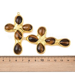 Natural Tiger Eye Big Pendants&nbsp;KK-H516-25G