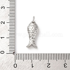 真鍮チャーム  魚  ラックめっき  長持ちメッキ  カドミウムフリー＆鉛フリー  丸カン付き  プラチナ  16.5x7x5mm  穴：3.5mm&nbsp;KK-I276-06P
