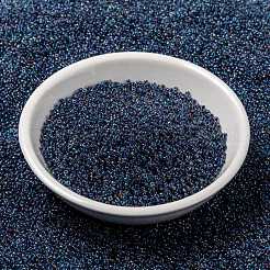 MIYUKIラウンドロカイユビーズ  日本製シードビーズ  （rr346)マット透明オリーブab  15/0  1.5mm  穴：0.7mm  約5555PCS /ボトル  10 G /ボトル&nbsp;SEED-JP0010-RR0346