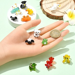 5個の手作りランプワークビーズ  金魚  レッド  28~35x15.5x16mm  穴：1.7mm&nbsp;LAMP-YW0001-39