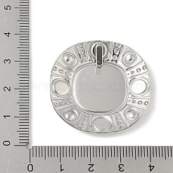 304 Stainless Steel Pendant Cabochon Settings&nbsp;STAS-D376-12P
