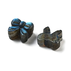 天然ラブラドライトの彫刻カボション  蝶結び  14.5x16.5x10mm&nbsp;G-C152-02