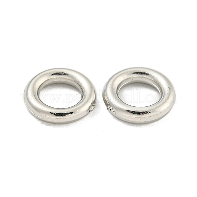 CCBプラスチックビーズ  丸いリング  プラチナ  12x2.8mm  穴：7mm&nbsp;CCB-L014-01B-P-1