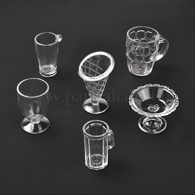 20 oz clear water glass 20 oz Glass Cups with Acrylic Lids (Clear) - 8 Pack Clear main image 1