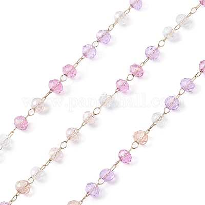 Handmade Glass Beaded Chains&nbsp;CHS-P016-46G-01-1