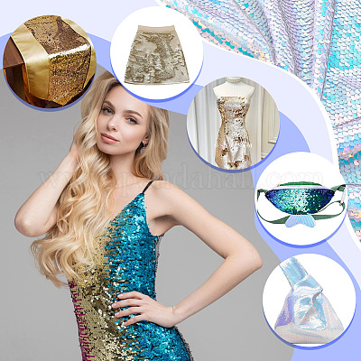 Wholesale PVC Reversible Sequin Fabric - Pandahall.com