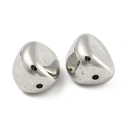 CCBプラスチックビーズ  プラチナ  異形  13.5x13x10.5mm  穴：1.8mm&nbsp;CCB-P013-25D-P-1