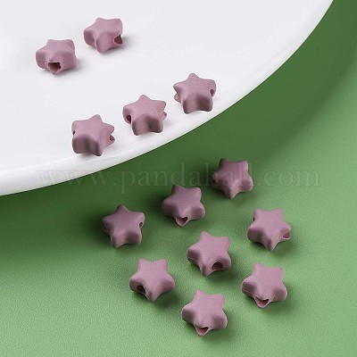 Spray Painted Acrylic Beads&nbsp;X-MACR-S373-45-O03-1