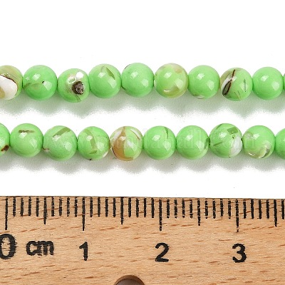 Assembled Synthetic Stone and Trochus Shell Beads Strands&nbsp;G-B128-08A-07-1