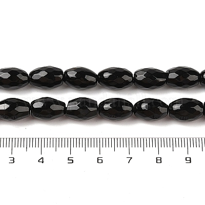 Natural Black Onyx Beads Strands&nbsp;G-Q194-B01-01G-1
