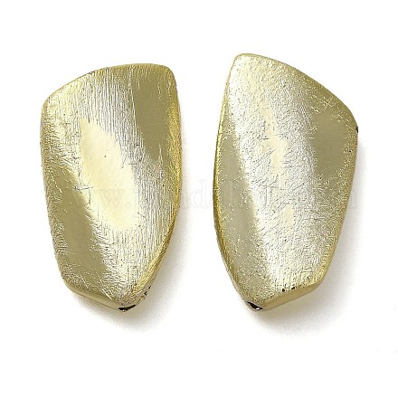 UVメッキ CCB プラスチックビーズ  テクスチャー  ナゲット  シャンパンゴールド  28x16x7mm  穴：1.8mm&nbsp;CCB-D008-10G-1