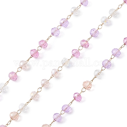 Handmade Glass Beaded Chains CHS-P016-46G-01-1