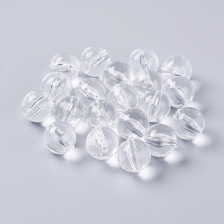 アクリルビーズ  ラウンド  透明  16mm  穴：2mm  約210個/500g&nbsp;PL529-1