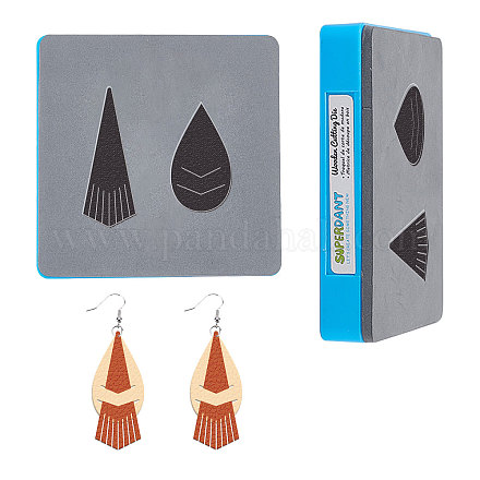 SUPERDANT Teardrop Tassel Earrings Cutting Dies Droplets Wooden Die Cuts  Bracelets Necklace Keychain Pendant Die Cutting for Earring Making Girls  DIY