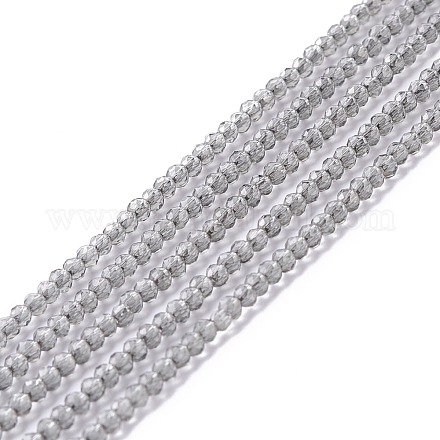 Transparent Glass Beads Strands GLAA-C019-01A-28-1