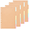 Paper Discbound Notebook Index Divider Sheets, for Binder, Rectangle, Mixed Color, 250x185x0.3mm, Hole: 5.5mm, 5 sheets/bag