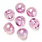 UV Plating Rainbow Iridescent Acrylic Beads, Round Bubble Suzumaru Beads, Top Drilled, Violet, 20x20x20mm, Hole: 3mm