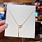 Stainless Steel Cable Chain Necklaces, Rhinestone Pendant Necklaces, Ring, 8.27~19.69 inch(21~50cm)