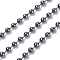 Iron Ball Chains, Soldered, with Spool, Gunmetal, Bead:3.2mm, about 164.04 Feet(50m)/roll