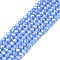 Electroplate Glass Beads Strands, Opaque Solid Color, AB Color Plated, Faceted, Rondelle, Cornflower Blue, 2.9~3.3x2mm, Hole: 0.8mm, about 135~140pcs/strand, 32~34cm