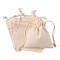 Rectangle Cloth Packing Pouches, Drawstring Bags, Old Lace, 12x10.5x0.4cm