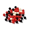 Rubberized Style Imitated Silicone Acrylic Beads, Round, Black, 8x7.5mm, Hole: 1.6mm, about 1923pcs/500g