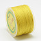 Nylon Threads, Milan Cords/Twisted Cords, Yellow, 1.5~2mm, about 50m/roll