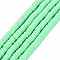 Handmade Polymer Clay Bead Strands, Heishi Beads, Disc/Flat Round, Aquamarine, 6x0.5~1mm, Hole: 2mm, about 320~447pcs/strand, 15.74 inch~16.92 inch