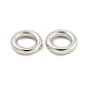 CCBプラスチックビーズ  丸いリング  プラチナ  12x2.8mm  穴：7mm&nbsp;CCB-L014-01B-P-2
