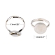 Brass Pad Ring Bases&nbsp;KK-EC022-12mm-N-NR-2
