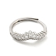 Brass Micro Pave Cubic Zirconia Adjustable Rings&nbsp;RJEW-H225-05P-2