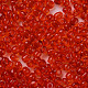 ガラスシードビーズ  トランスペアレント  ラウンド  レッド  6/0  4mm  穴：1.5mm  約1000個/100g&nbsp;X1-SEED-A004-4mm-5-2