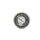 フラットラウンドいガラスの引き出しノブ  合金と  キャビネット取手ハンドル  ドアノブアクセサリー  クロック  42x35mm&nbsp;PW-WGA4F3F-04-1