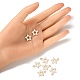 合金エナメルチャーム  スター  ライトゴールド  ホワイト  16x14x2mm  穴：1.6mm  約20個/袋&nbsp;ENAM-YW0003-01A-5