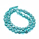 Handmade Evil Eye Lampwork Flat Round Bead Strands&nbsp;LAMP-L058-10mm-11-2