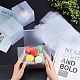 透明なプラスチックの箱  正方形  ホワイト  完成品：10x10x10cm  29.2x20x0.1cm&nbsp;CON-WH0092-09B-4