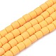 樹脂粘土ビーズ連売り  コラム  オレンジ  5~7x6mm  穴：1.5~2mm  約61~69個/連  15.74インチ&nbsp;CLAY-T001-C56-1